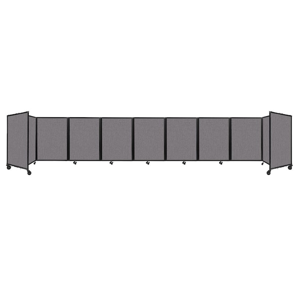 Room Divider 360 Folding Portable Partition 25' x 4' Slate Fabric